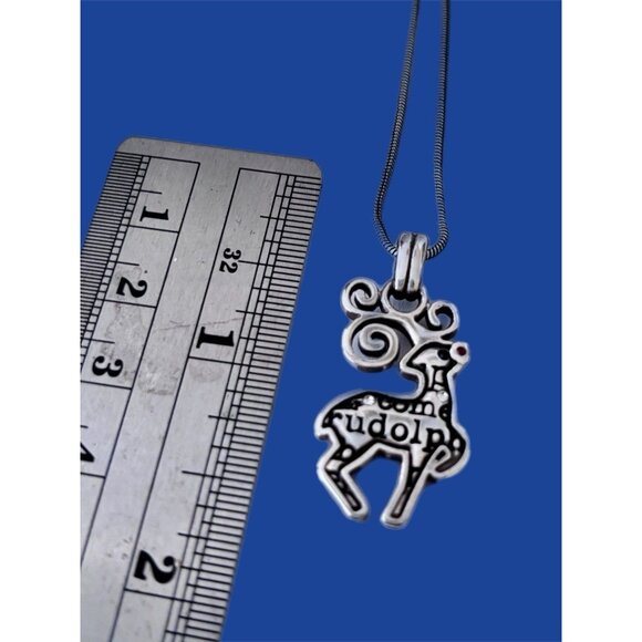 Brighton B JOLLY Reindeer Rudolph Deer Christmas Necklace - Picture 3 of 4
